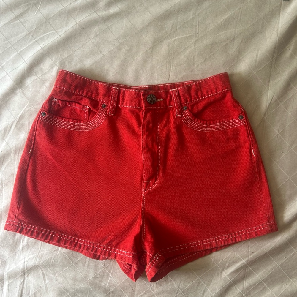 BDG Urban Outfitters red denim shorts w/white contrast stitching. 27 Nice shape!